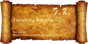 Tarnóczy Károly névjegykártya